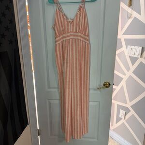 Striped Jumpsuit with Spaghetti Straps